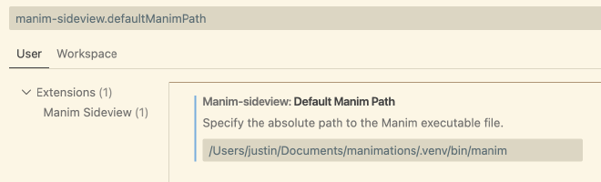 Settings configuration